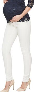 MAMALICIOUS slim fit zwangerschapsjeans wit - Foto 4
