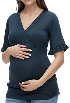 Mamalicious Zwangerschapsshirt MLDICTE met ruches - Foto 2