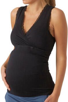 Mamalicious Zwangerschaps-T-shirt met voedingsfunctie model 'CROSSY'