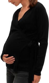 Mamalicious zwangerschapsvest MLLENA zwart Dames Viscose V-hals XL
