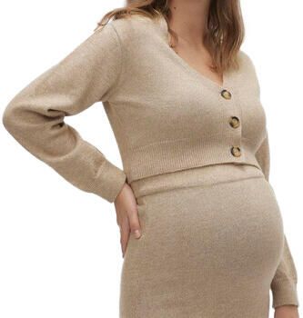 Mamalicious zwangerschapsvest beige Dames Gerecycled polyester (duurzaam) V-hals S - Foto 5