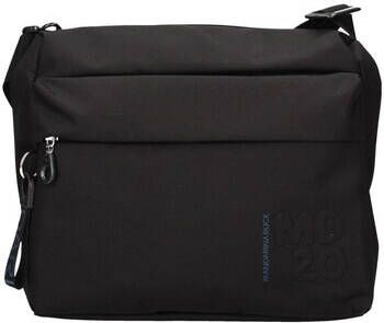 darina Duck Zwarte Polyester Schoudertas met Verstelbare Band Black