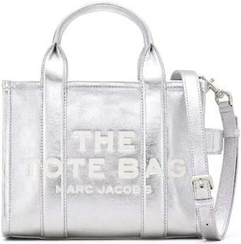 Marc Jacobs Shoppers & Totes The Small Tote Leather Silver in zilver