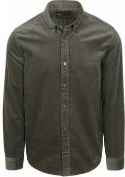 Marc O'Polo Overhemd Lange Mouw Overhemd Corduroy Mangrove