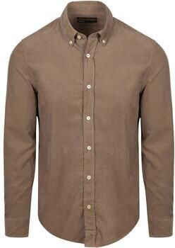 Marc O'Polo Overhemd Lange Mouw Overhemd Fine Corduroy Taupe