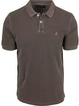 Marc O'Polo Shirt Korte Mouw Poloshirt Piqué Nickle Bruin