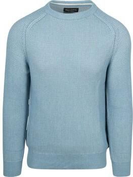 Marc O'Polo Sweaters Pullover Structured Bi-Colour Blauw