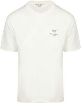 Marc O'Polo T-shirt Korte Mouw T-Shirt Backprint Wit