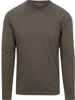 Marc O'Polo T-Shirt Lange Mouw Longsleeve T-Shirt Copley Bruin