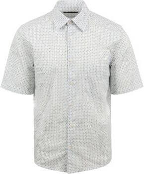 Marc O'Polo Overhemd Lange Mouw Overhemd Short Sleeves Print Wit