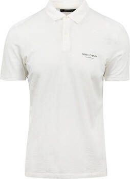Marc O'Polo T-shirt Poloshirt Melange Wit