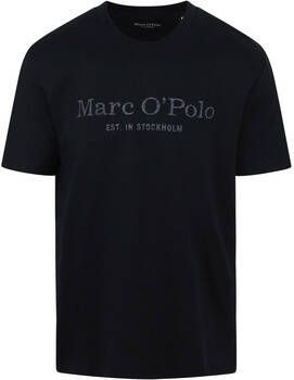 Marc O'Polo T-shirt T-Shirt Logo Donkerblauw