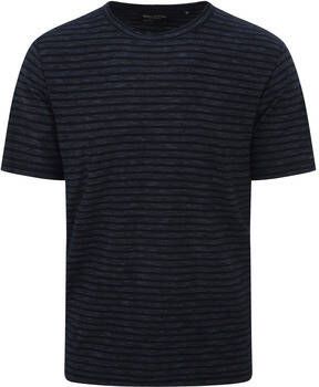 Marc O'Polo T-shirt T-Shirt Streep Donkerblauw