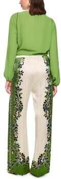 Marc Cain wide leg broek van viscosemix met steekzakken - Foto 3