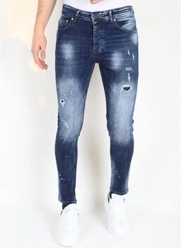 Mario Morato Skinny Jeans Paint Splatter Jeans Gaten MM