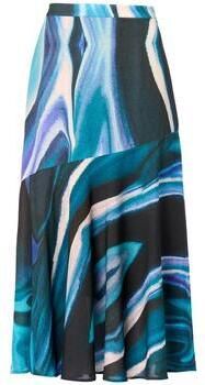 Mart Visser midi rok Maycey met all over print blauw zwart ecru