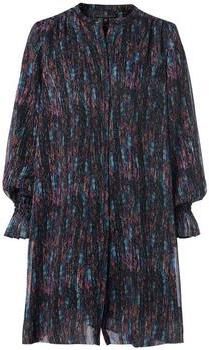 Mart Visser jurk met all over print zwart blauw roze