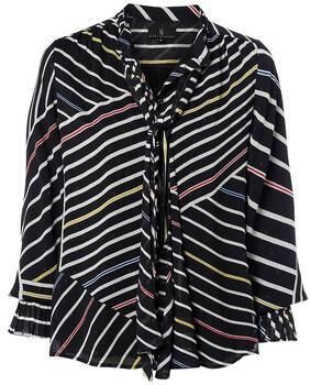 Mart Visser gestreepte top Irina zwart rood wit