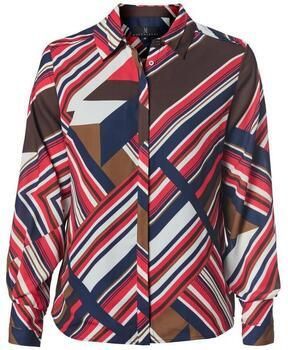 Mart Visser blouse Jade met all over print rood donkerblauw wit - Foto 2