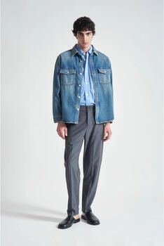Mauro Grifoni Onderhemd G6AB0056-DENIM DIRTY BLUE