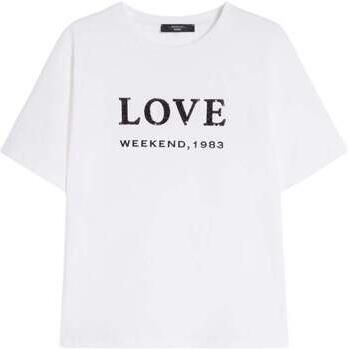 Weekend Max Mara Slim fit T-shirt van puur katoen model 'DAGILE' - Foto 3