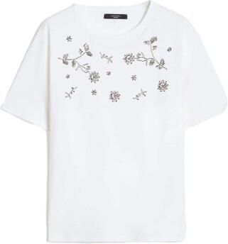 Weekend Max Mara Slim fit T-shirt van puur katoen model 'DAGILE' - Foto 3