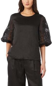 Max Mara Studio regular fit blouse met broderie model 'ORDINE' - Foto 3