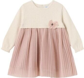 Mayoral Jurk 2906 VESTIDO COMBINADO PLISADO Rosa