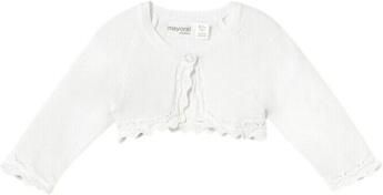 Mayoral tel 318 Rebeca tricot Better Cotton recién nacido Blanco