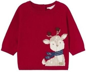 Mayoral T-Shirt Lange Mouw 2306 Jersey motivo jacquard recién nacido Rojo