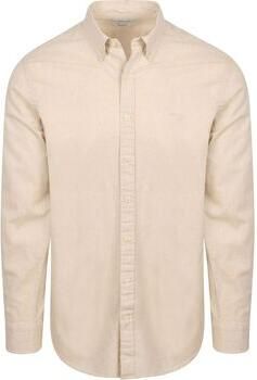Mcgregor Overhemd Lange Mouw Overhemd Cotton Linen Ecru