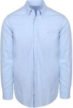 Mcgregor Overhemd Lange Mouw Overhemd Cotton Linen Lichtblauw