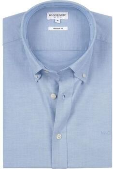 Mcgregor Overhemd Lange Mouw Overhemd Oxford Blauw