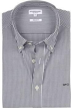 Mcgregor Overhemd Lange Mouw Overhemd Poplin Streep Navy