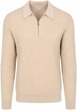 Mcgregor Sweater Half Zip Poloshirt Knitted Structure Sand
