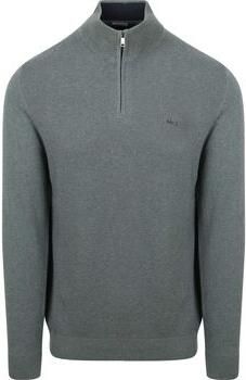 Mcgregor Sweater Half Zip Trui Merino Blend Structure Groen