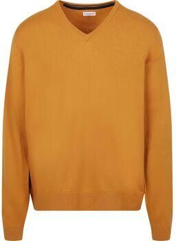 Mcgregor Sweater Trui Merino Blend V-Hals Geel