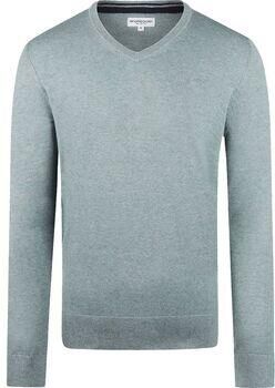 Mcgregor Sweater Trui Merino Blend V-Hals Sage Groen
