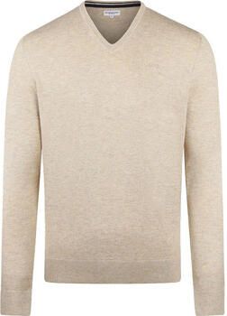 Mcgregor Sweater Trui Merino Blend V-Hals Sand