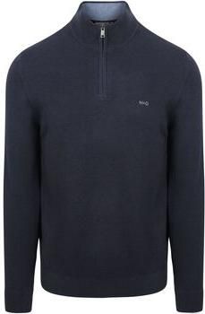 Mcgregor Trui Half Zip Trui Merino Blend Structure Navy