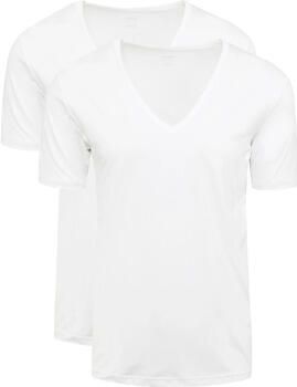 Mey T-shirt Dry Cotton V-hals T-shirt Wit 2-Pack