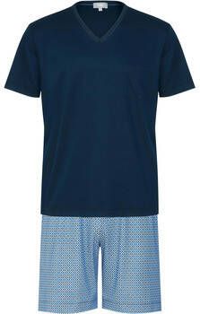 Mey Pyjama's nachthemden Nachtkleding Kort Blauw