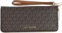 Michael Kors Jet Set Travel Continental Clutch Wristlet Portemonnee Beige Dames - Thumbnail 1