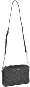 Michael Kors Jet Set Large East Westsaffiano Leather Crossbody Bag Handbag Zwart Dames
