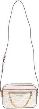 Michael Kors Schoudertas van gecoat canvas Beige Logo Patroon Beige Dames
