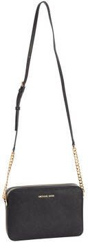 Michael Kors East West Saffiano Lederen Crossbody Tas Black Dames