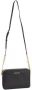 Michael Kors East West Saffiano Lederen Crossbody Tas Black Dames - Thumbnail 1