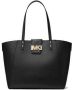 Michael Kors Zwarte Leren Tote Tas Black Dames - Thumbnail 1