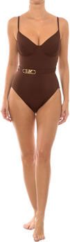 Michael Kors One-Piece Badpak met Logoriem Brown Dames - Foto 1