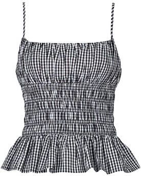 MICHAEL Kors Blouse GINGHAM SMOCK TOP